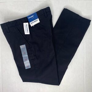 Old Navy Boys Black Straight Leg Pants. Front Pockets, Belt Loops, Size 10